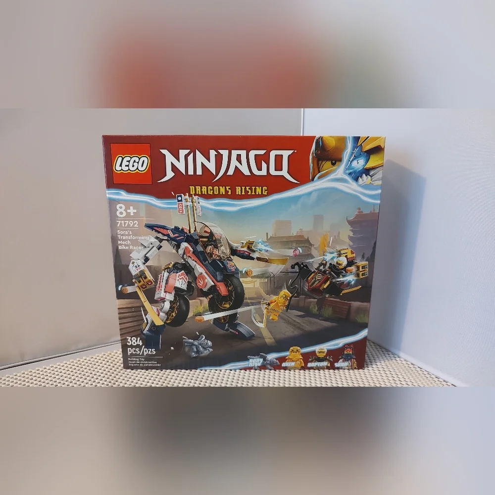 Lego Ninjago 71792 Sora's Transforming Mech Bike Racer Dragons Rising NWT